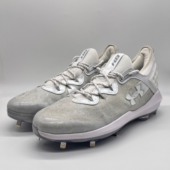 Under Armour Baseball Cleats Harper 8 Elite Gray White Men’s Size 16 New main image 4